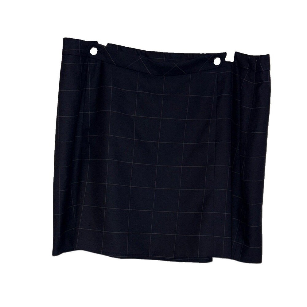 Banana Republic Navy Plaid Women's Mini Skirt Size 14